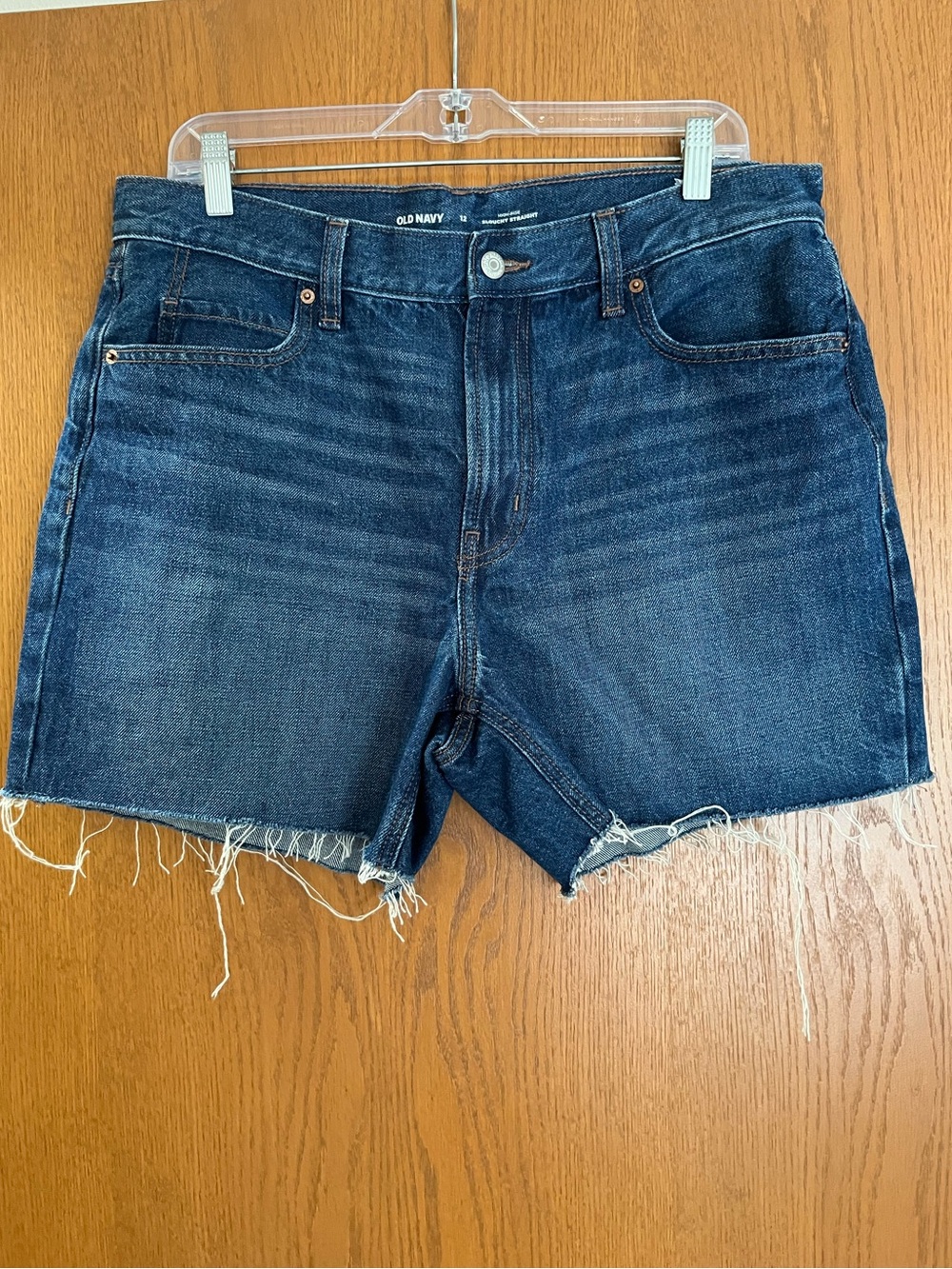 Old Navy High-Rise Slouchy Straight Denim Shorts Size 12